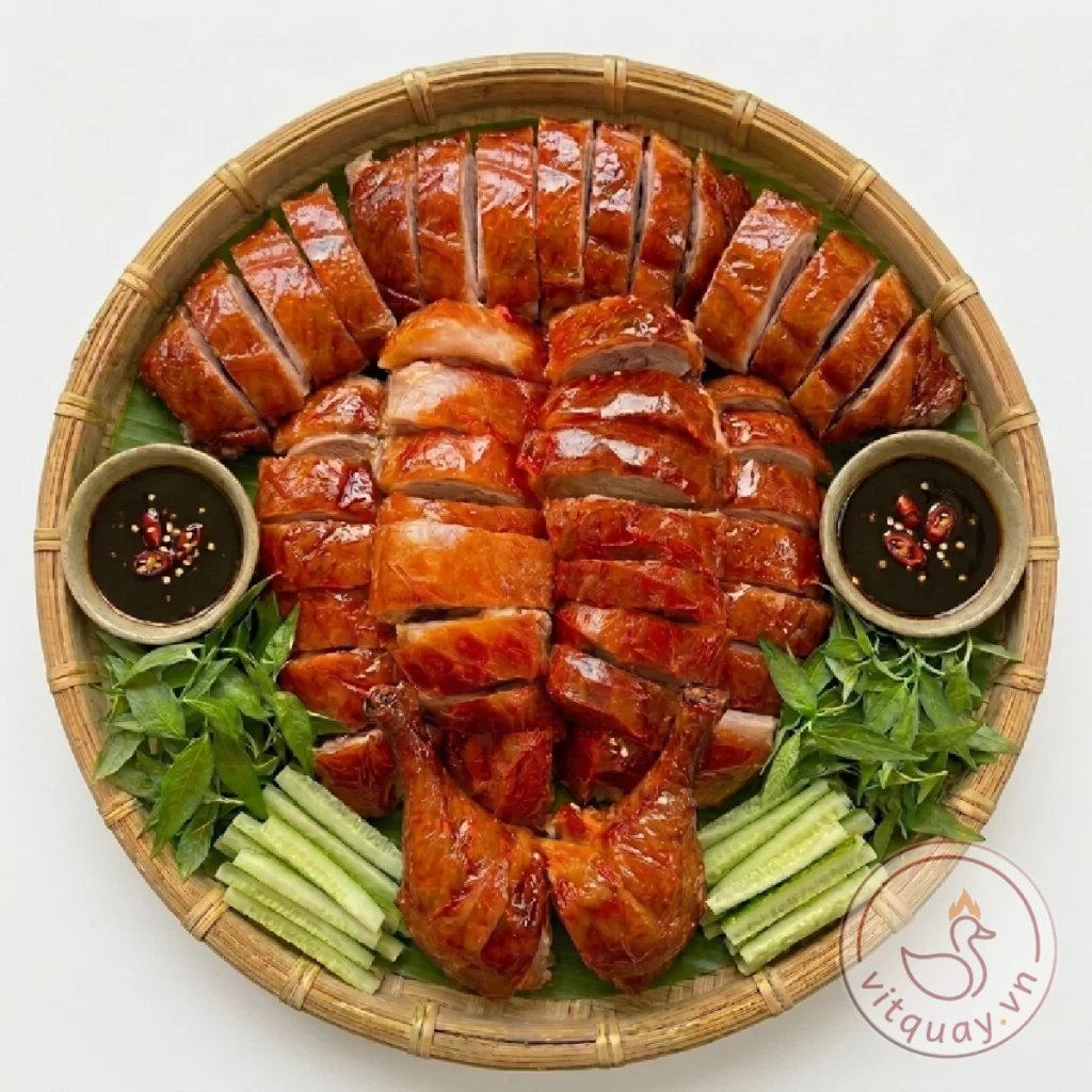 Vịt quay da giòn nguyên con – vitquay.vn