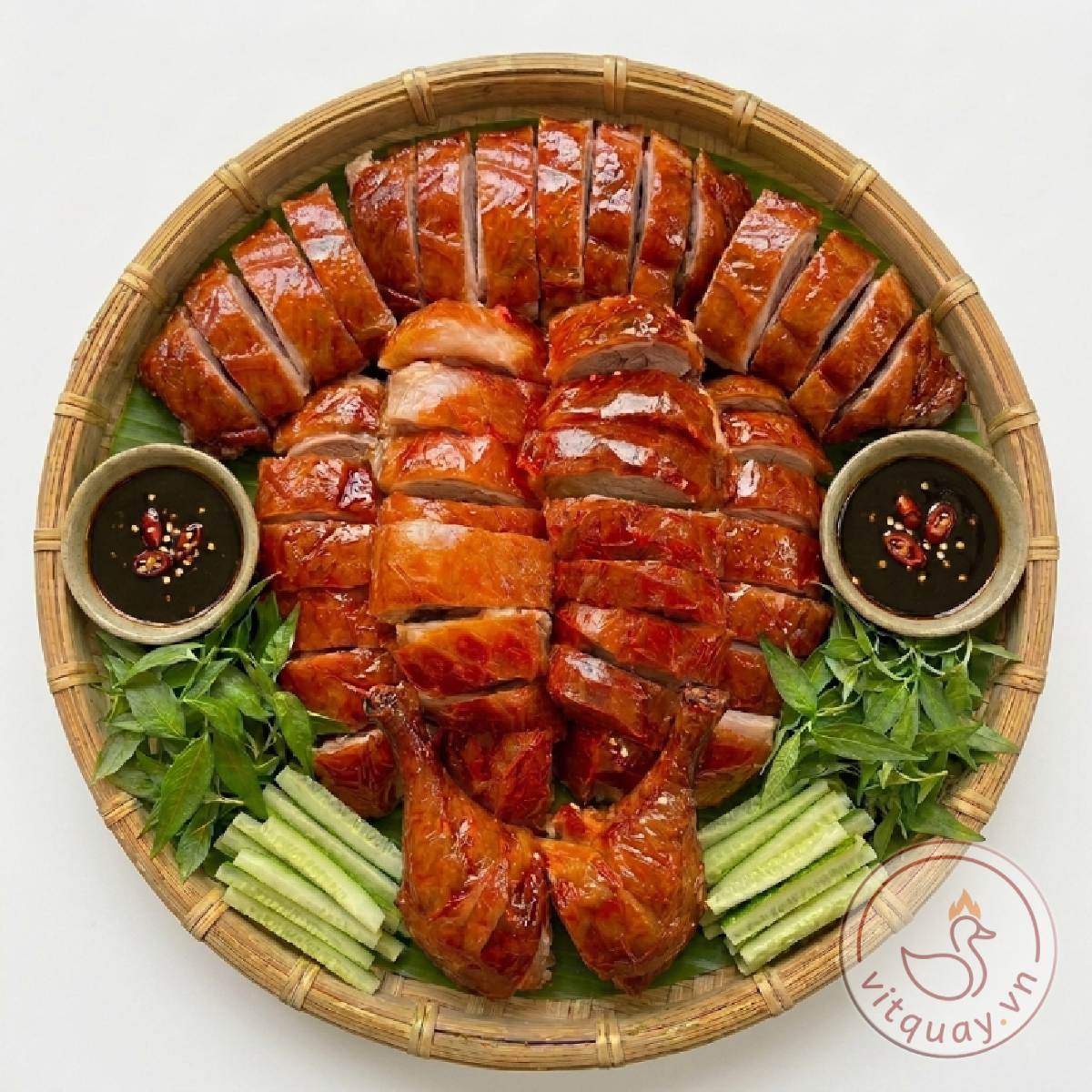 Vịt quay da giòn nguyên con – vitquay.vn